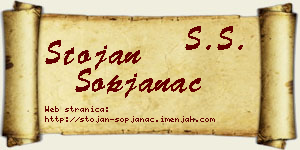 Stojan Sopjanac vizit kartica